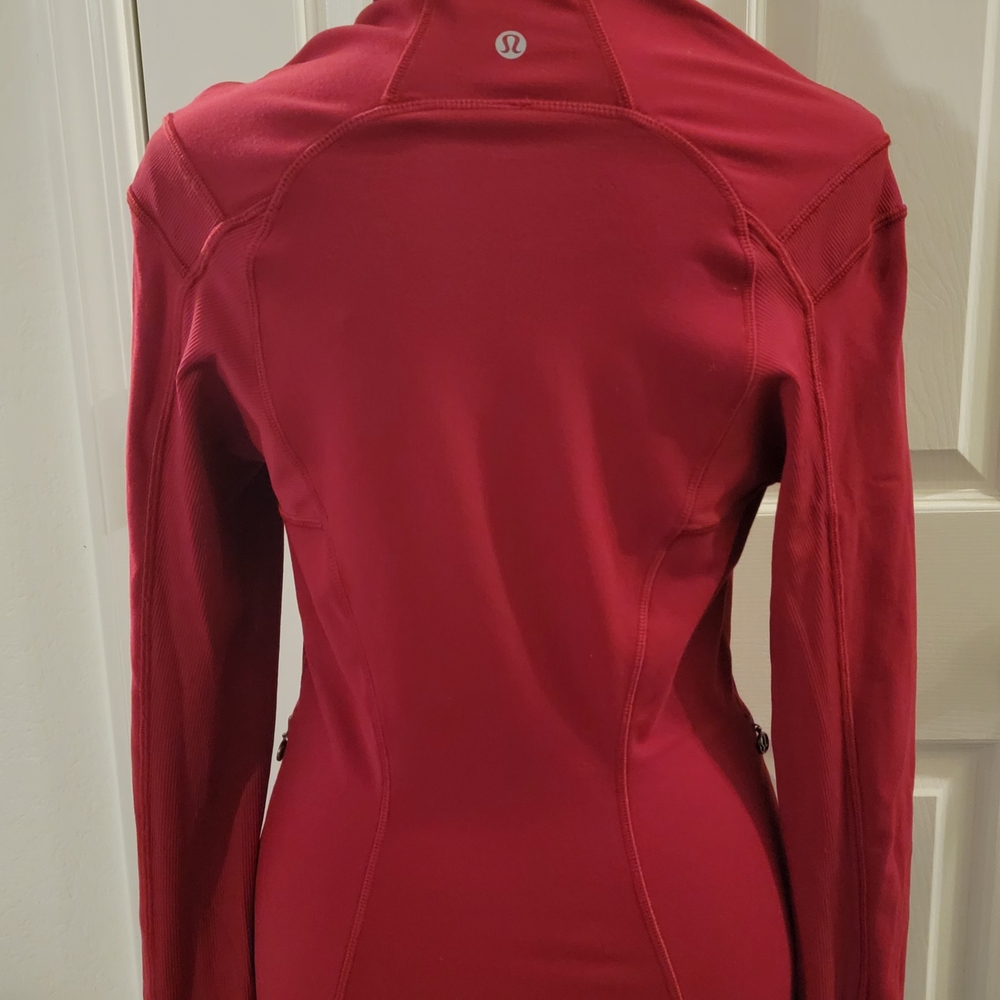Red Asymmetrical Zip Jacket - Picture 8 of 12